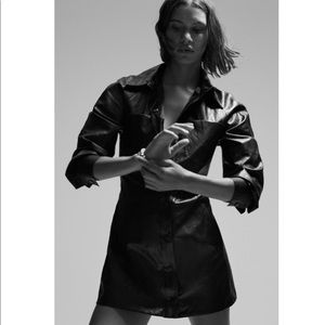 NWT ZARA Faux Leather Mini Dress